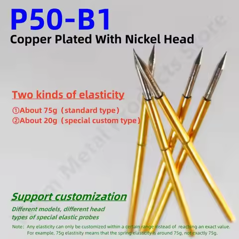 20/100PCS P50-B1 Spring Test Probe Test Pin Pogo Pin P50-B Electric ICT FCT PCB Test Tool 0.48/0.68/