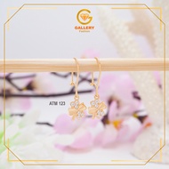 GENUINE GOLD EARRINGS 300 (6K) AND 375 (8K) CODE ATM 123 RIBBON DROP EARRINGS