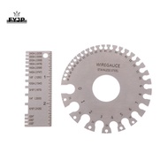 FYJP 0-36 Round AWG SWG Wire Gauge Thiness Ruler Gauge Diameter Stainless Steel Measurer Tool Weldin