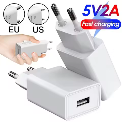 5V2A 5V1A Wall USB Phone Chargers EU/US Plug for IPhone Samsung Xiaomi Google Universal Travel Fast 