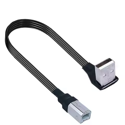 5CM-3M Right Angled USB 2.0 A Male to straight B Male 90 degree Printer Scanner computer Cable 10CM 