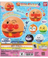 #48891 Bandai 扭蛋 麵包超人迴力車 第4彈 全5款 $60  麵包超人+細菌人+紅精靈 3款共$40