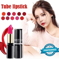 Shuzili Round Tube Lipstick Moisturizing Easy Coloring Care B9G8 Lip Cosmetics I3Q5