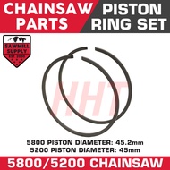 5200 5800 Chainsaw Piston Ring Set 52cc 58cc Chainsaw Parts and Accessories Portable Chainsaw HHT
