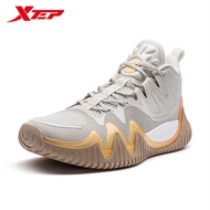 Xtep Brisk ผู้ชายรองเท้าบาสเก็ตบอลกีฬารองเท้าผ้าใบเด้งสบายกันกระแทก 878319120026