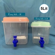 Convenient VIET JAPAN 5L 6628-2 plastic water bottle - 5L refrigerator water bottle with faucet