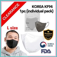 [Clearance] Premium Korea KF94 4 Ply Face Mask Top Quality 1pc Ready Stock