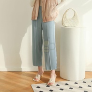 ♟◈ 2255 One Size Autumn Winter Spring Pleated Fashion Slim Commuter Casual  Cropped Straight Pants