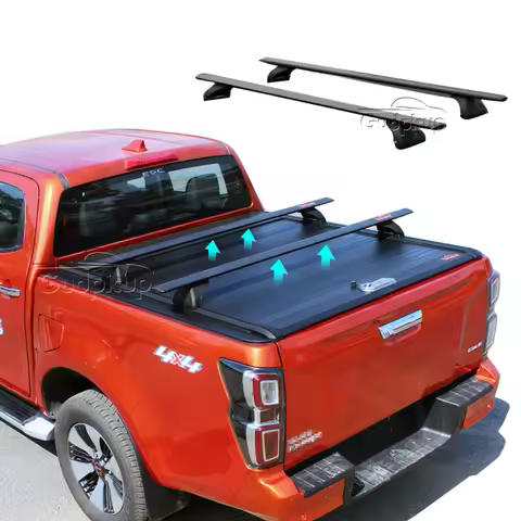4x4 Adjustable Steel Car Roof Rail Rack Tonneau Cover Cross Bar For F150 Dmax Hilux Ranger T6 T7 T8