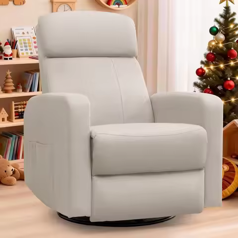 Power Swivel Recliner Chairs for Adults, Electric Glider Rocking Chair Nursery, Glider Recliner Nurs