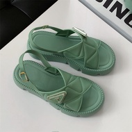 Inaso Sepatu Sendal Wedges Tali Wanita Sandal Slop Korea Empuk Non Slip  HSN129