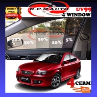 Proton Gen2 UV99% Black hitam Tinted 4Door 4Tingkap Siap Potong tinted kereta gen2 tinted gen 2
