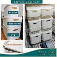 Box storage with lid white bekas plastik penutup putih kotak besar bekas baju container Organizer di