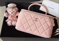 Chanel💗粉紅色手柄長盒子 閒置品💖✨