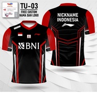 jersey thomas uber cup timnas jersey badminton timnas thomas uber cup kaos bulu tangkis lining terba