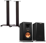 Klipsch Reference Premiere RP150M (Pair) Bookshelf Speakers with Sanus SF30-B1 (Pair) Bookshelf S...