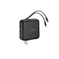 VEGER Power bank 15000mAh รุ่น P15 พาวเวอร์แบงค์ชาร์จเร็ว มีสายชาร์จในตัว หน้าจอแสดงผล LED ประกันศูน