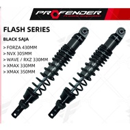 XMAX NVX AEROX W125 FORZA RXZ Profender Premium Suspension Adjustable Shocks Absorber Series Flash Black