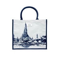 PASAYA Woven Art Bag x SYMBOLIC OF THAILAND - WAT ARUN Size M (33x31x15 cm.)