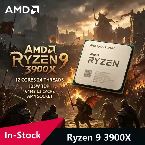 AMD Ryzen 9 3900X Tray CPU |12C24T,3.8GHz,64MB L3,105W,AM4 Unlocked Processor,No Box for High-End Ga