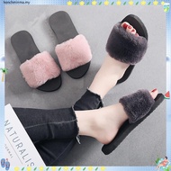 Women Fur Slippers Home Anti-Slip Women Warm Cotton Trailer Shoes