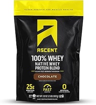 Ascent Native Fuel Whey Protein Powder - Post Workout Whey Protein Isolate, Zero Artificial Ingredie