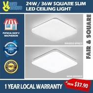 24W / 36W Square LED Ceiling Light for Bedroom Kitchen Square Slim Square Dotted
