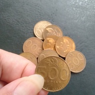 uang kuno koin 500 kuning melati rp500 melati kecil