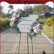 [SONONIA] 2 Pieces Wedding Arch Flowers Silk Flowers Farmhouse Wedding Aisle Decoration