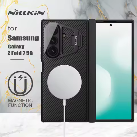 Nillkin For Samsung Galaxy Z Fold 7 5G Case Magsafe Magnetic Prop Shockproof Matte Transparency Lens