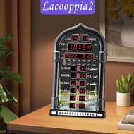 [Lacooppia2] Azan Clock Mosque Prayer Clock Time Reminding Calendar Decorative Clock
