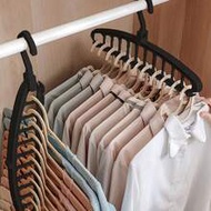 6pcs/4pcs/4pcs 11-Slot Foldable Clothes Hangers, Multi-Functional Non-Slip Plastic Portable Hanging 