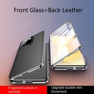 360 Full Protection Metal Magnetic Leather Glass Snap Lock Phone Case For VIVO V27 V29 Lite 5G V30 V
