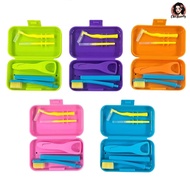 Ulyrielle 4Pcs/set Dental Travel Kit Toothbrush Deep Cleaning Oral Hygiene Orthodontic Care Kit