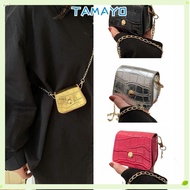 TAMAYO Crossbody Bags, Simplicity PU Shoulder Bag, Korean Fashion Versatile Chain Mini Handbag Lipst