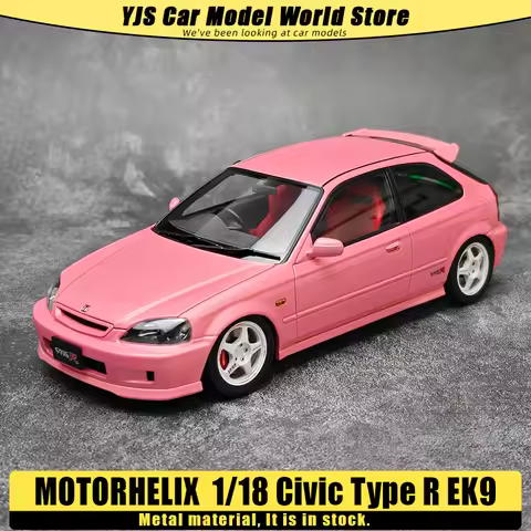 Motorhelix Die-cast car model 1:18 FO Honda Civic TypeR EK9 Car model Sports Static model Metal mate