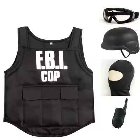 Kinderen Fbi Swat Kostuums Cosplay Kleding Halloween Kerst Carnaval Verjaardagscadeau Mini Kogelvrij