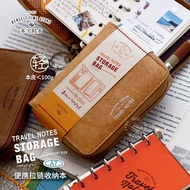 Loose-leaf TN Dual-use Portable Travel Zipper Storage Book More Characters Retro 6-hole A7 Passport 