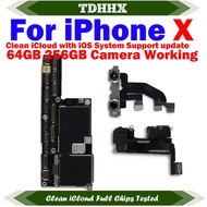 Papan Logik Asal Untuk iPhone X - Diuji Sepenuhnya, ID Berfungsi, Papan Utama iCloud Bersih, Menyoko