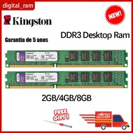 Kingston DDR3 DDR3L RAM PC3 4GB 8GB 1066Mhz 1333Mhz 1600Mhz 1.35v 1.5v PC3-10600U Desktop for Memory