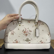 COACH ORI Rose Bouquet Print Mini Sierra Satchel Chalk Multi