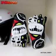 ALPINESTARS รถจักรยานยนต์เกียร์สำหรับขี่ถุงมือ MotoGP รถจักรยานยนต์หนังวัวแท้ถุงมือ GPX