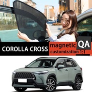 For Toyota Corolla Cross 2020-2024 Side Window Car Sunshade Windshield Blind Sun Shade Magnetic Curtain Sunshield Accessory