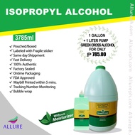 Isopropyl Alcohol Green Cross without moisturizer (1 Gallon + 1000 ml Pump Bundle)