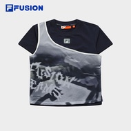 FILA FUSION x BEAMS Women Short Sleeve T-shirt in Navy