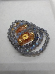 灰月光手串 8／9mm  Gray Moonstone Bracelet [SS-2023-454]