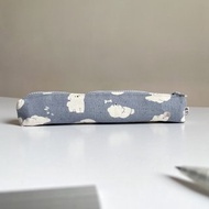 小條筆袋 - 藍灰比熊