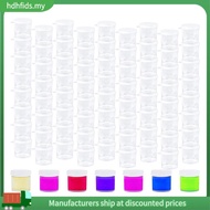 [in stock]100-Pack Mini Plastic Paint Cups with Lids Paint Container Jars Clear Paint Storage Jars 0