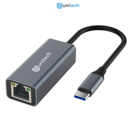 Konverter Converter Type C to LAN RJ45 Ethernet / USB to LAN Unitech Adaptor Network Bahan Alumunium