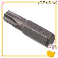 POPULAR 1pc Torx Bits, S2 Alloy Steel 25mm Length Screw Driver Bit, 1/4 Inch Hex Shank T6-T40 6 Poin